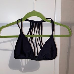 Black Strappy Bikini Top